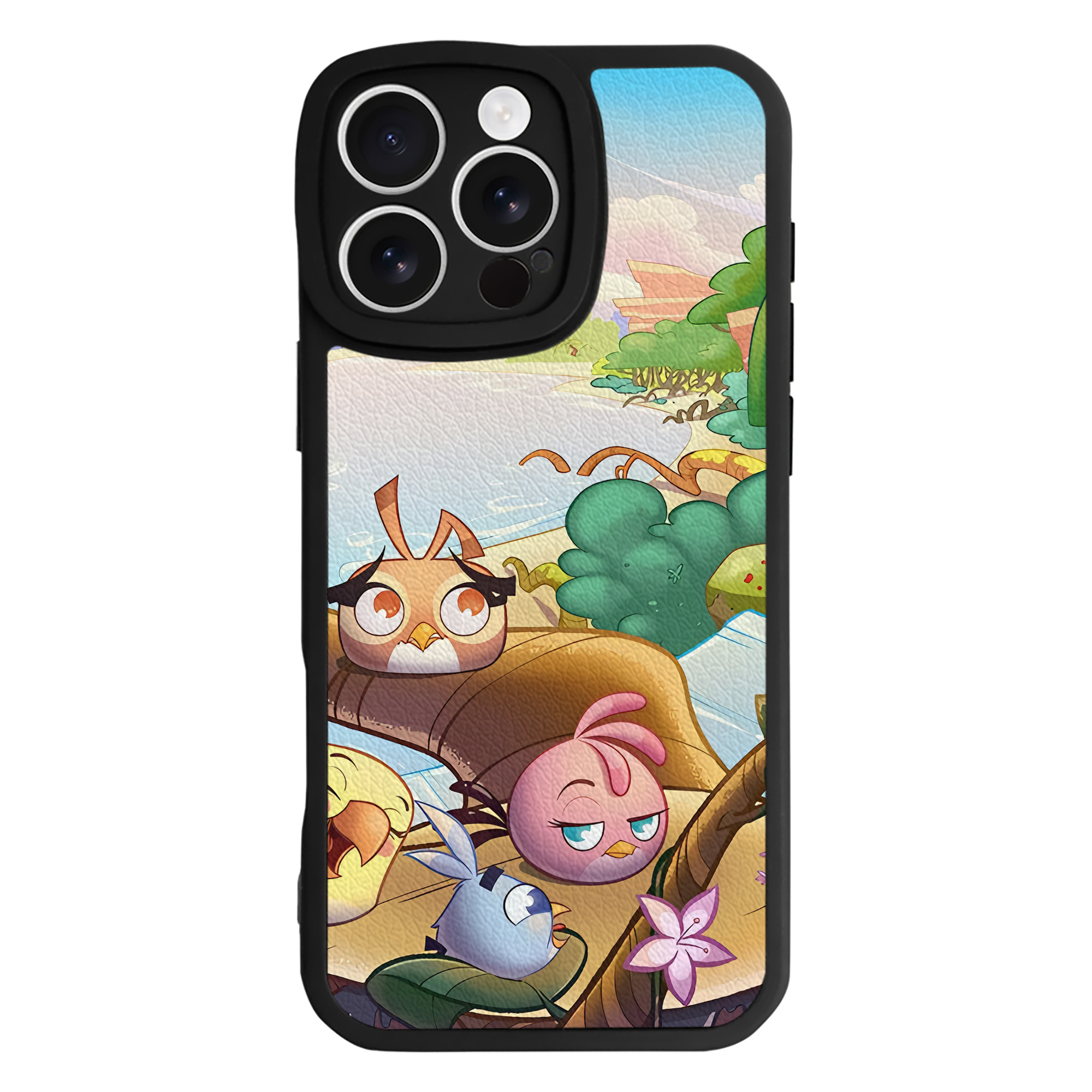 （画像用） Angry Birds アングリーバード 【iPhone 16シリーズ対応】シリコンスマホケース（レザー調） 材質：シリコン